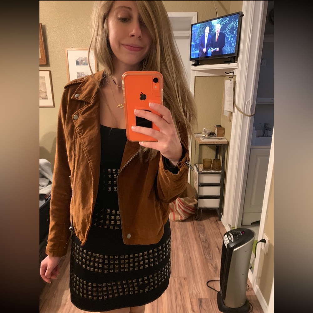 Ten Sixty ShermanWomen’s Corduroy Moto Jacket - Rust - Picture 2 of 4